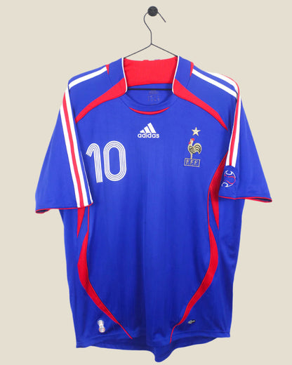 FRANCE 2006 ZIDANE #10 HOME SHIRT (L) ADIDAS
