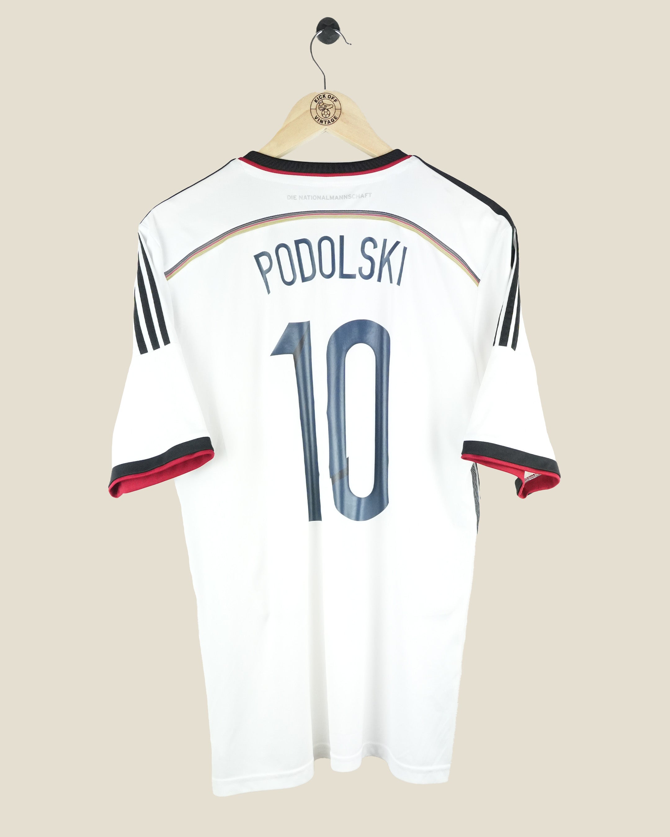 GERMANY 2014 PODOLSKI HOME SHIRT (L) ADIDAS
