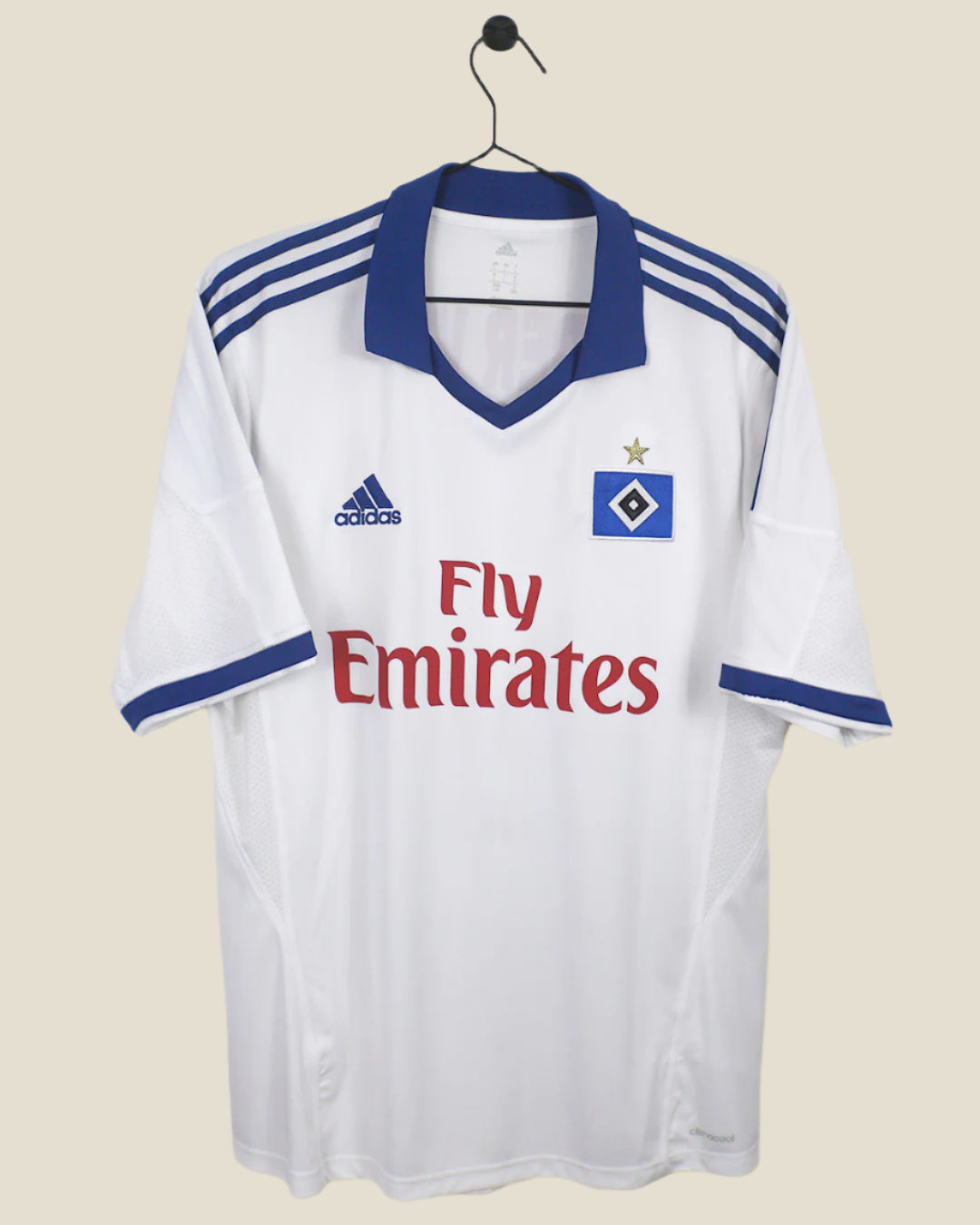 HAMBURG 2013/14 VAN DER VAART HOME SHIRT (L) ADIDAS