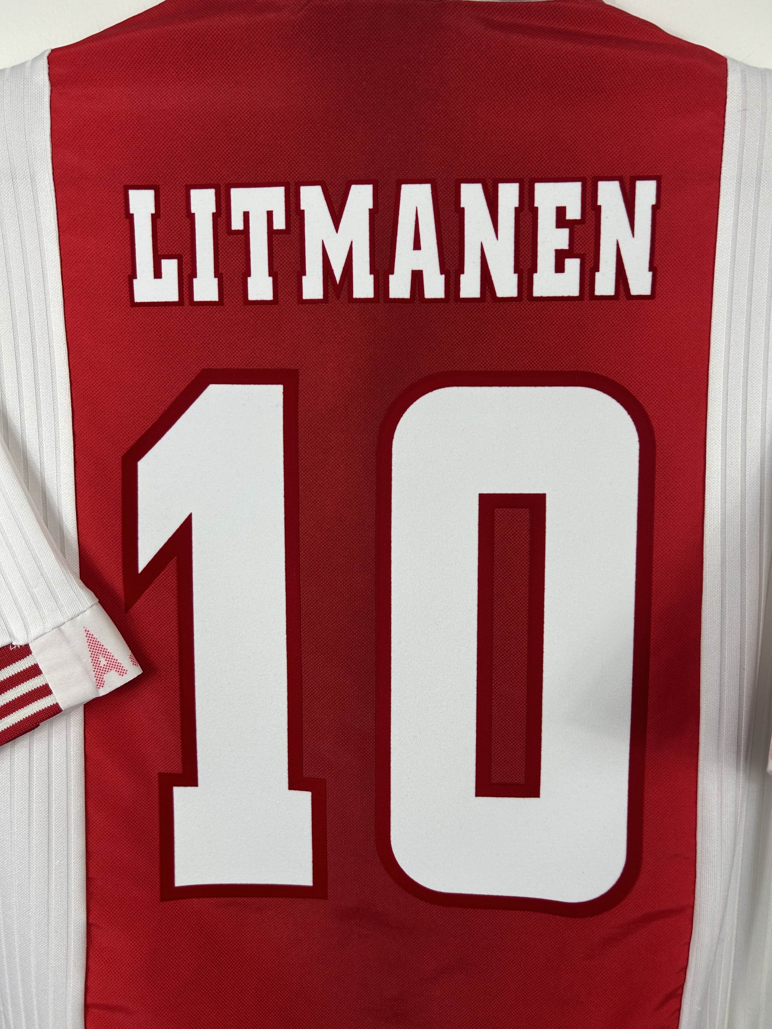 AJAX 1997/98 LITMANEN #10 HOME SHIRT (M) UMBRO