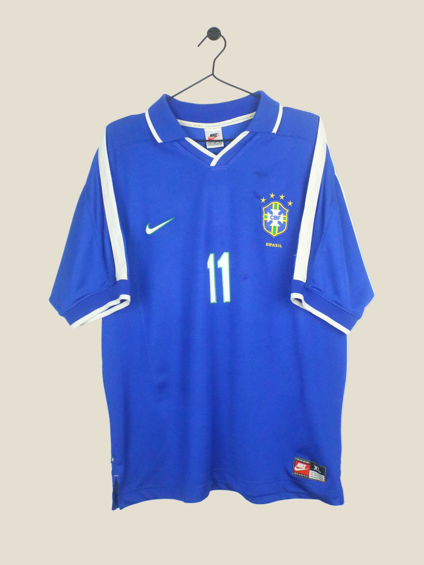 BRAZIL 1997 ROMARIO #11 AWAY (XL) NIKE