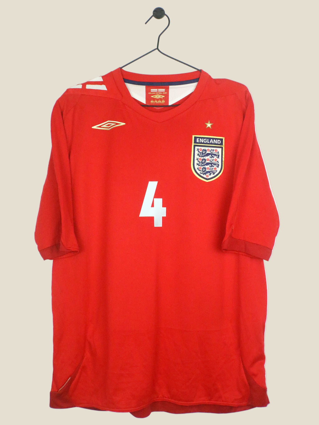 ENGLAND 2006 GERRARD #4 AWAY (XL) UMBRO