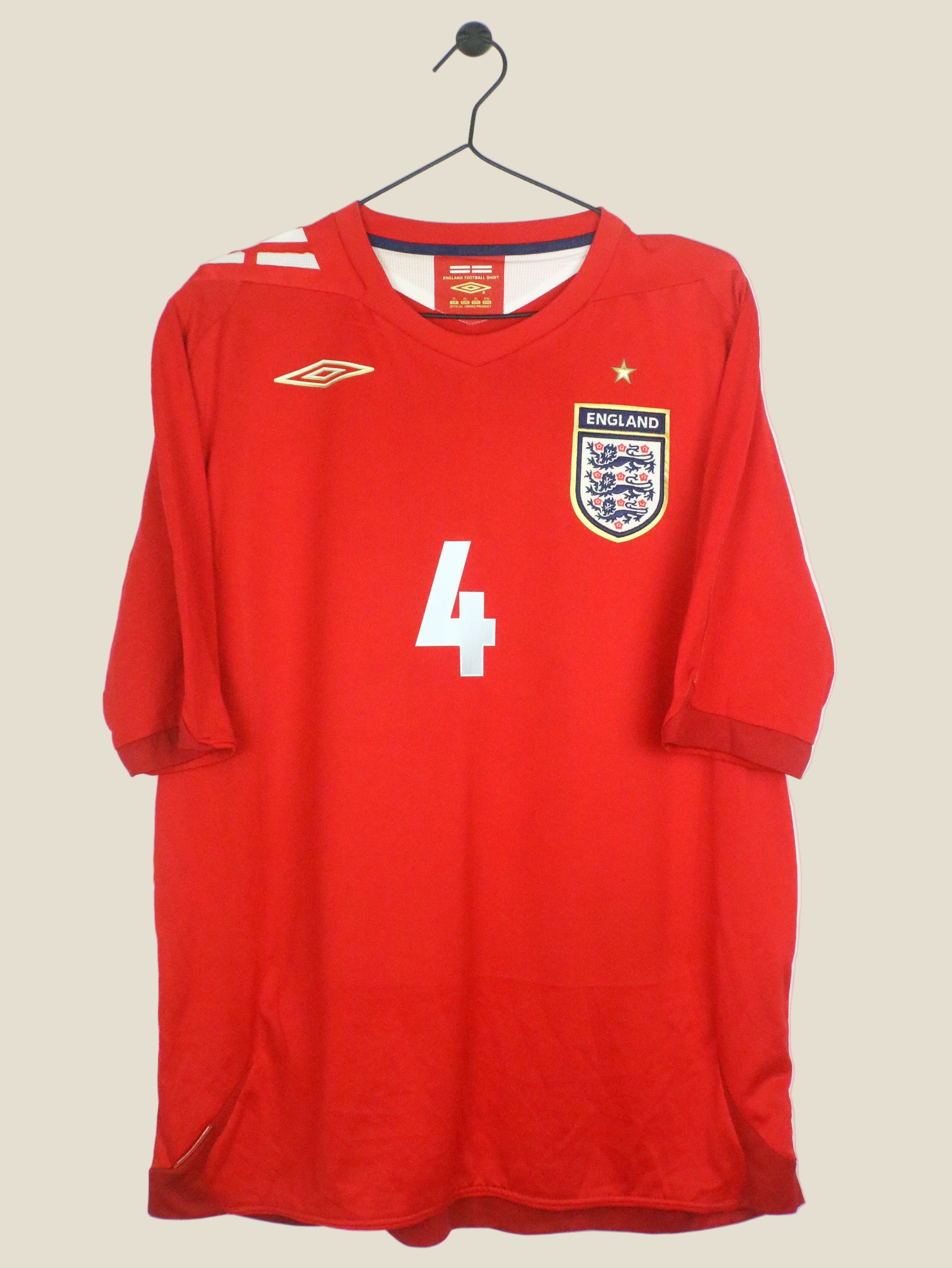 ENGLAND 2006 GERRARD #4 AWAY (XL) UMBRO