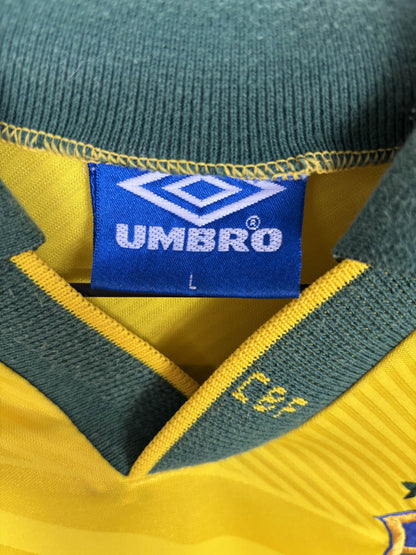 BRAZIL 1994 RONALDO #20 HOME SHIRT (L) UMBRO