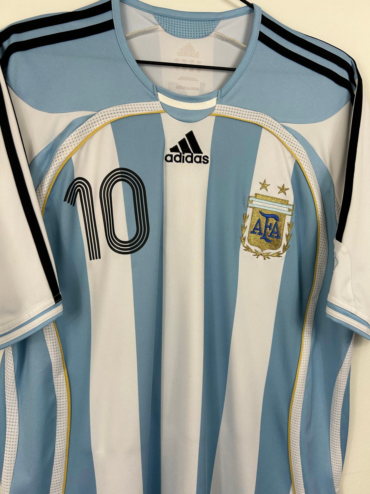 ARGENTINA 2006 RIQUELME #10 HOME SHIRT (L) ADIDAS