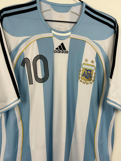 ARGENTINA 2006 RIQUELME #10 HOME SHIRT (L) ADIDAS