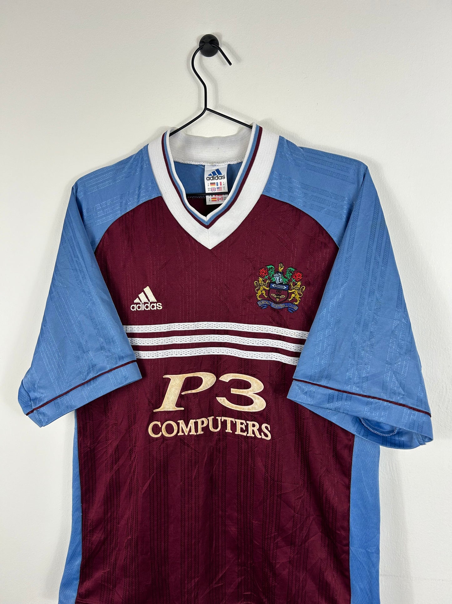 BURNLEY 1998/99 HOME SHIRT (M) ADIDAS