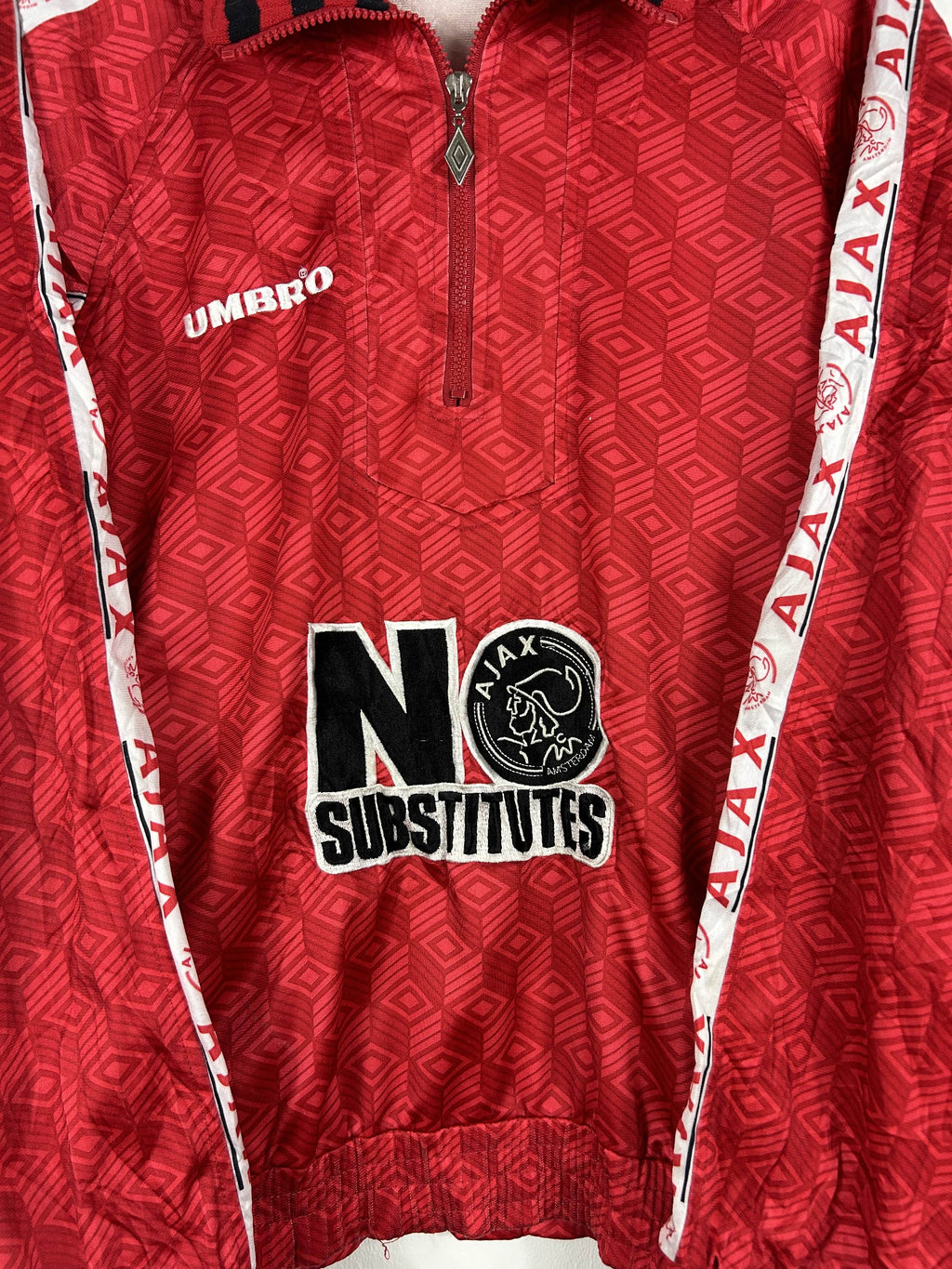 AJAX 1997/98 TRAINING JACKET HALF ZIP (M) UMBRO