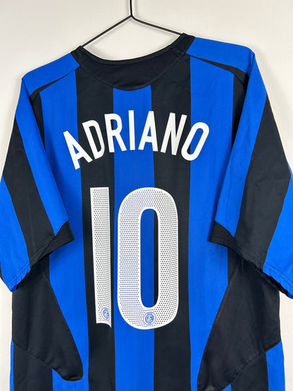 INTER MILAN 2004/05 ADRIANO #10 HOME SHIRT (L) NIKE