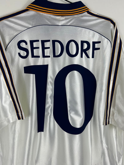 REAL MADRID 1998/00 SEEDORF #10 HOME SHIRT (L) ADIDAS