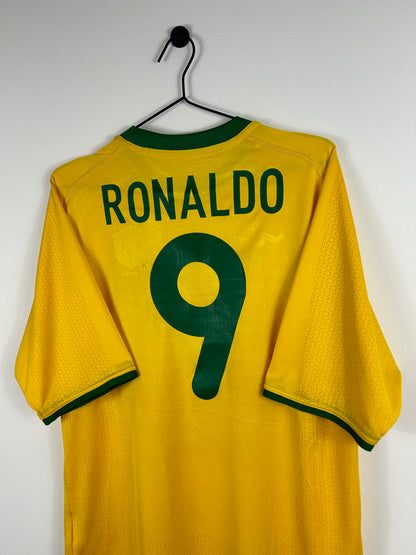 BRAZIL 2000 RONALDO #9 HOME SHIRT (M) NIKE