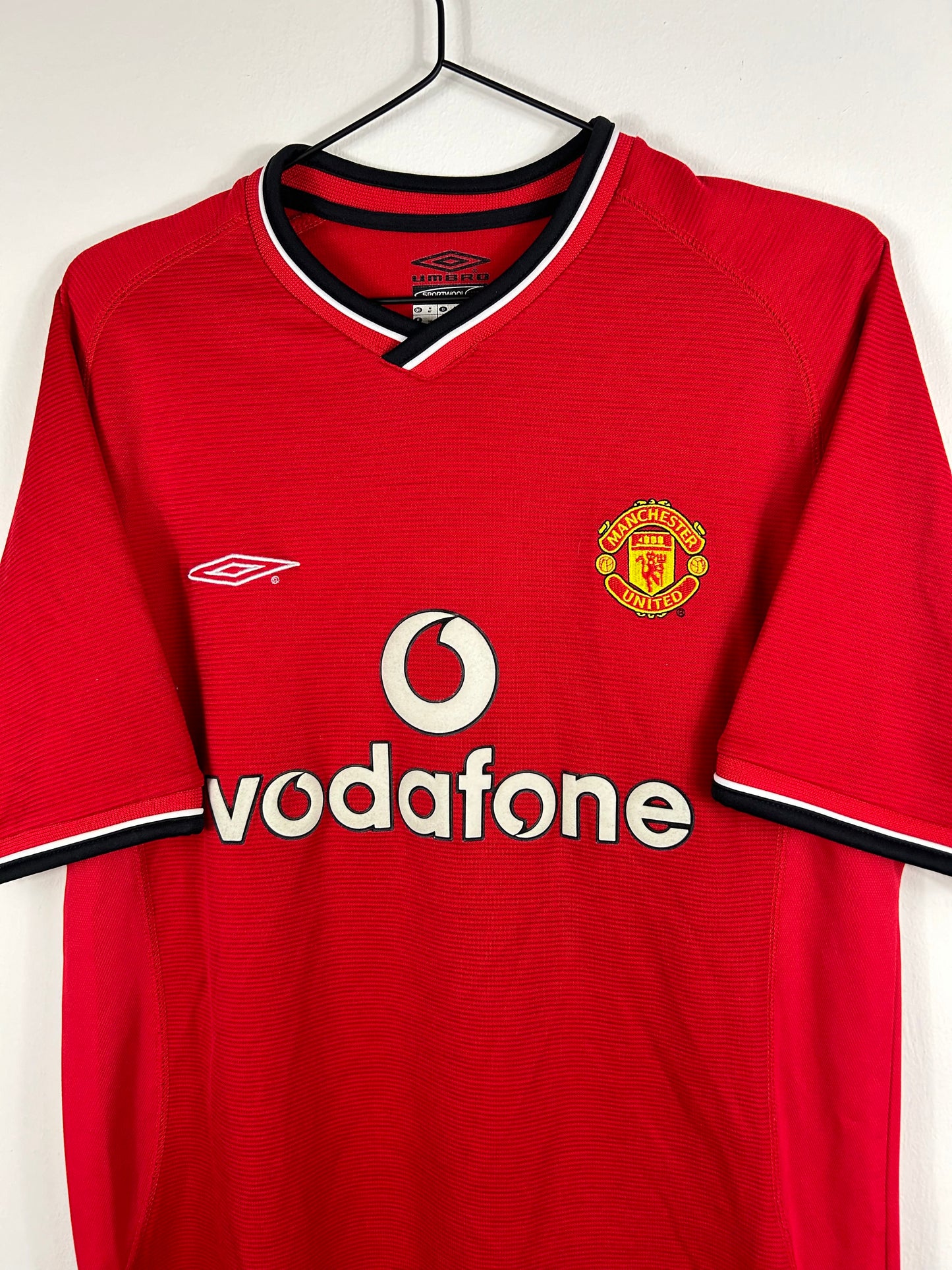 MANCHESTER UNITED 2000/02 BECKHAM #7 HOME SHIRT (M) UMBRO