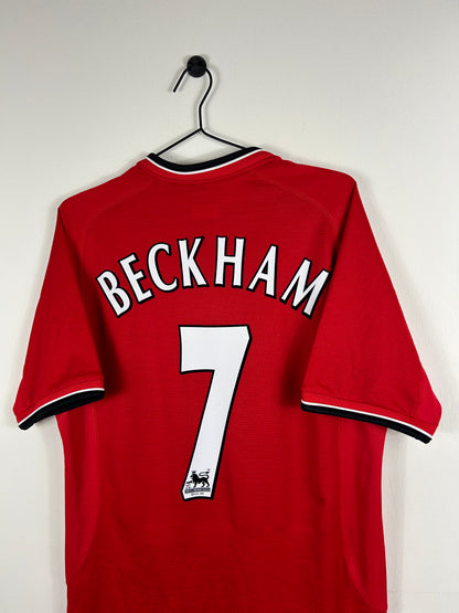 MANCHESTER UNITED 2000/02 BECKHAM #7 HOME SHIRT (M) UMBRO