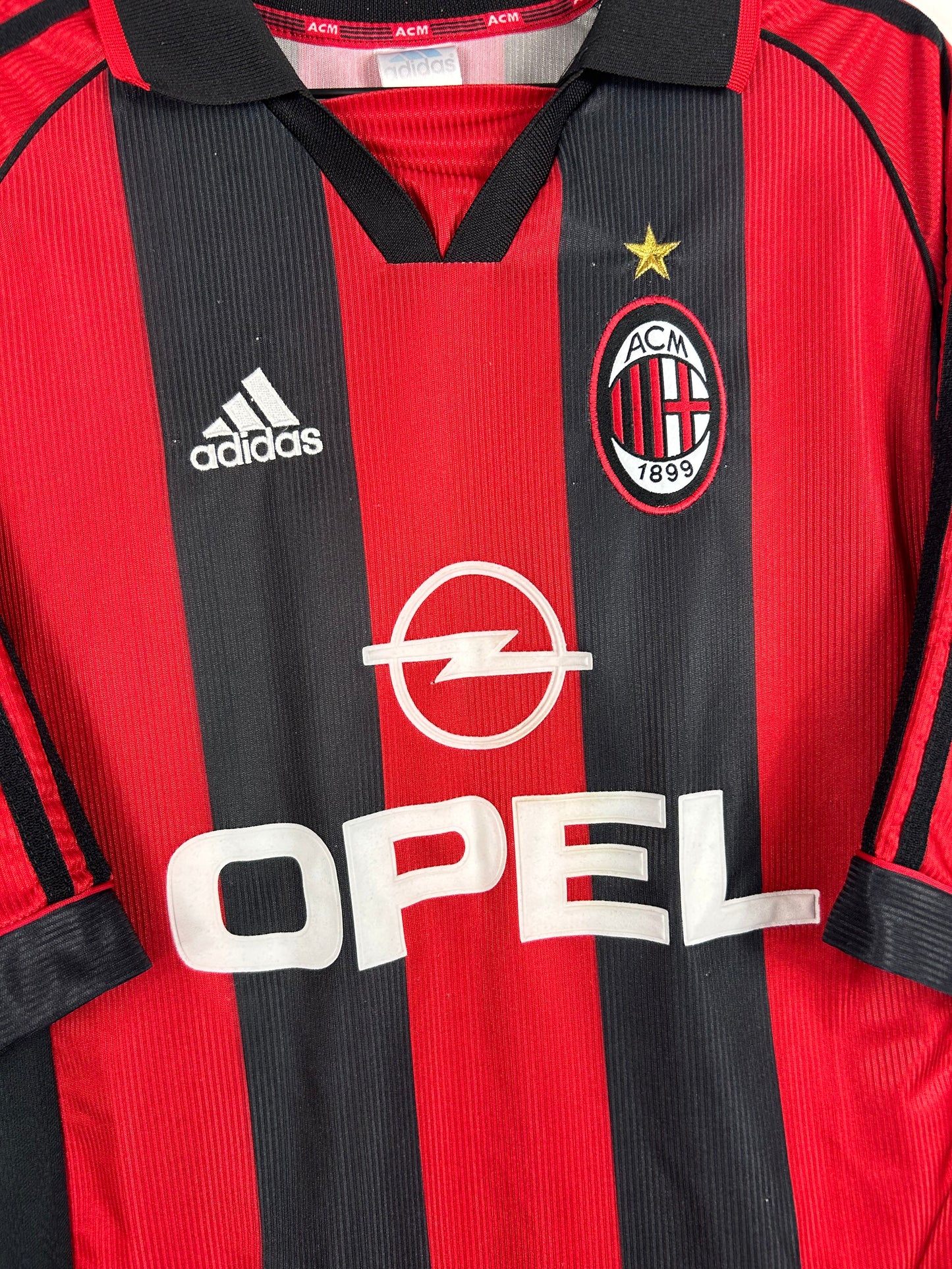 AC MILAN 1998/99 HOME SHIRT (L) ADIDAS