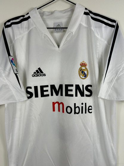 REAL MADRID 2004/05 ROBERTO CARLOS #3 HOME SHIRT (M) ADIDAS