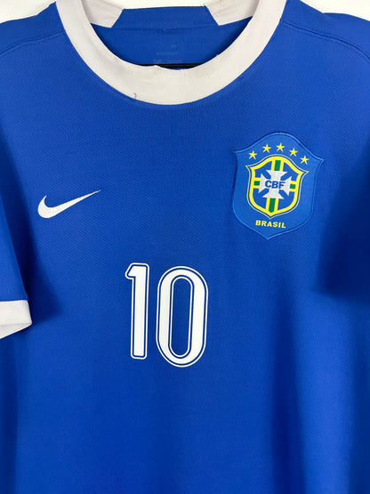 BRAZIL 2006 RONALDINHO #10 AWAY SHIRT (M) NIKE