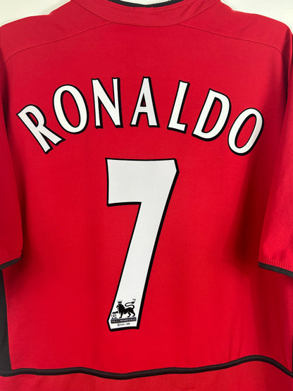 MANCHESTER UNITED 2003/04 RONALDO #7 HOME SHIRT (L) NIKE