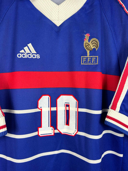 FRANCE 1998 ZIDANE #10 HOME SHIRT (L) ADIDAS