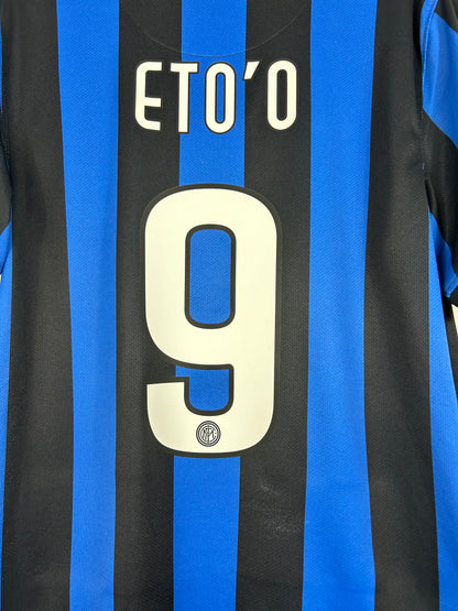 INTER MILAN 2009/10 ETO'O #9 CENTENARY HOME SHIRT (M) NIKE