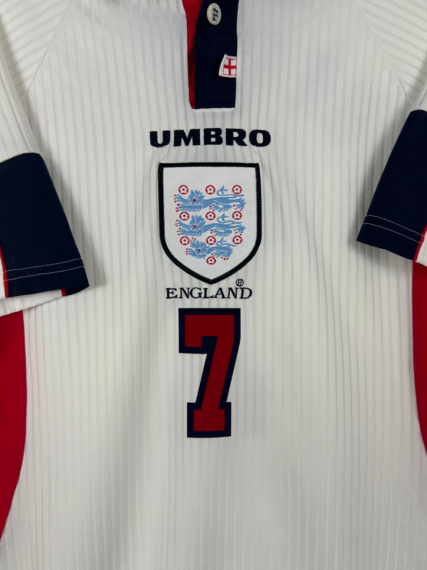 ENGLAND 1998 BECKHAM #7 HOME SHIRT (M) UMBRO