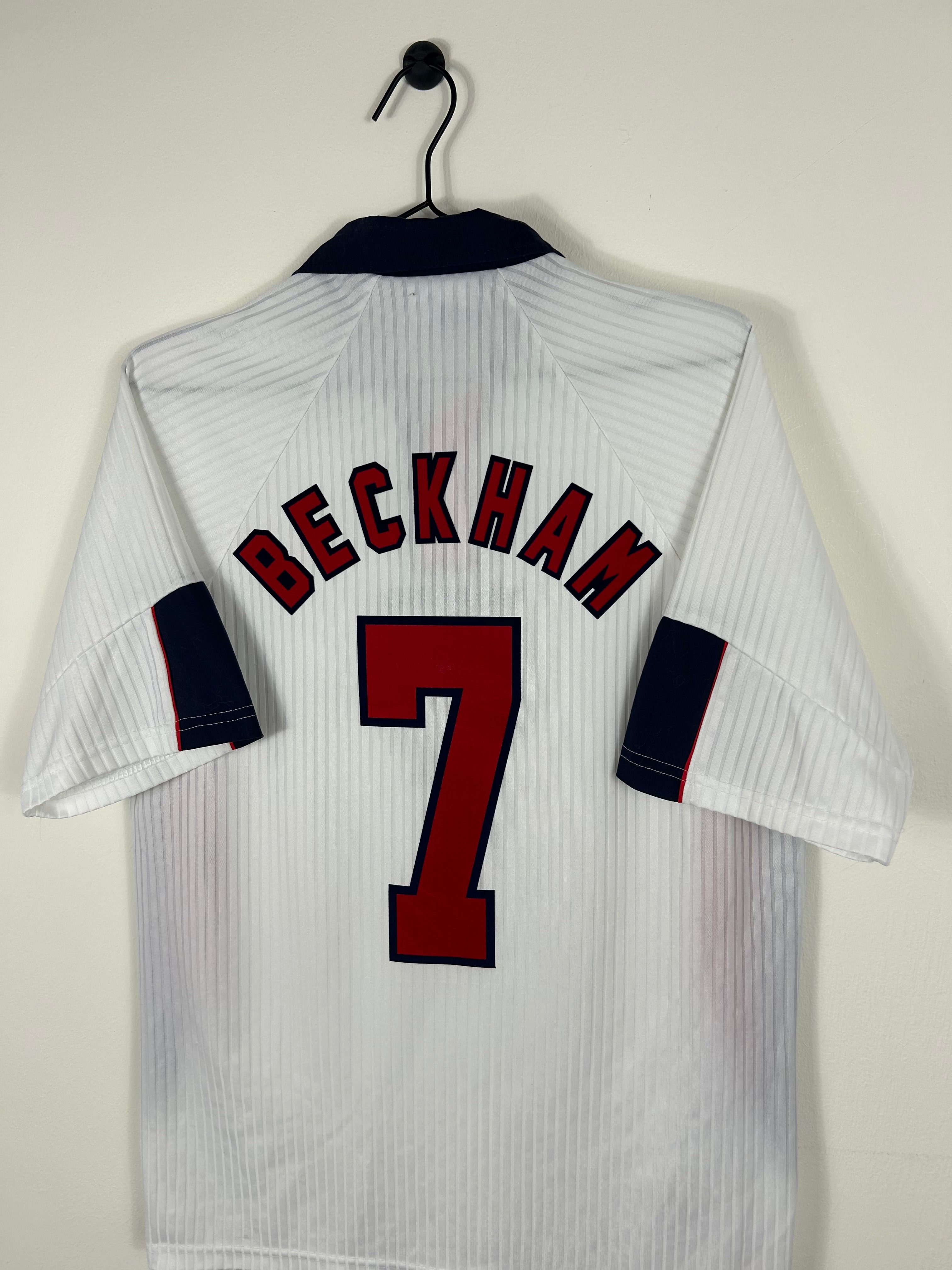 ENGLAND 1998 BECKHAM #7 HOME SHIRT (M) UMBRO