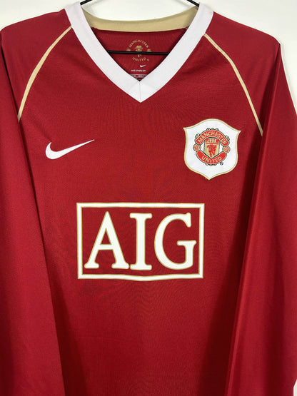 MANCHESTER UNITED 2006/07 RONALDO #7 HOME LONG SLEEVE SHIRT (M) NIKE