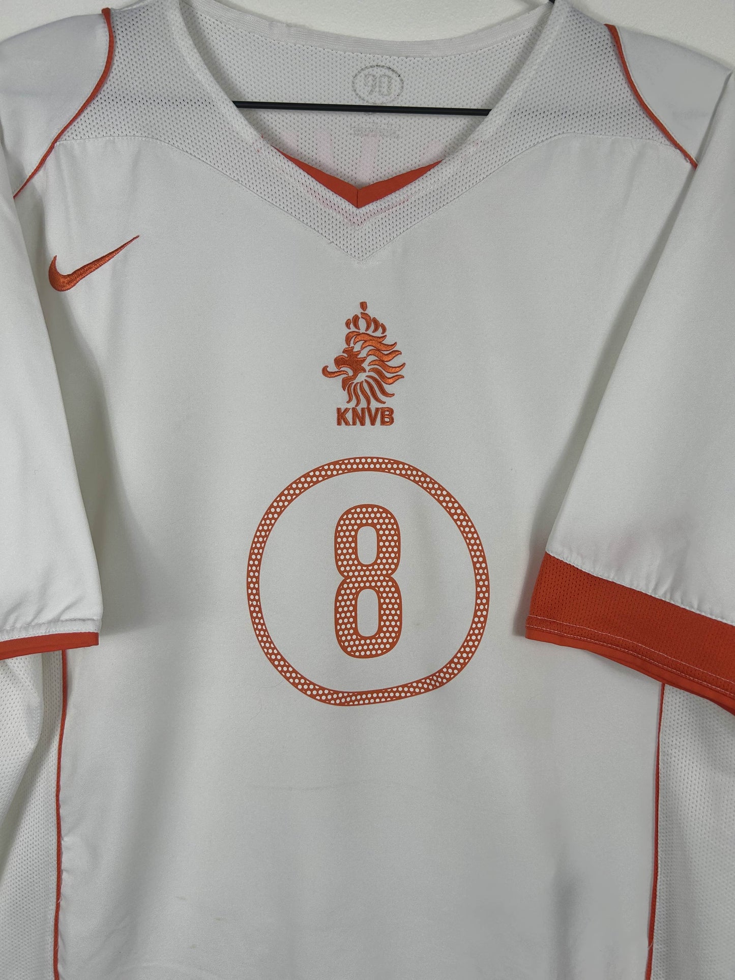 NETHERLANDS 2004 DAVIDS #8 AWAY SHIRT (L) NIKE