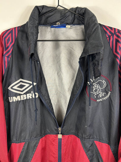 AJAX 1994/95 HOODED RAIN JACKET (L) UMBRO