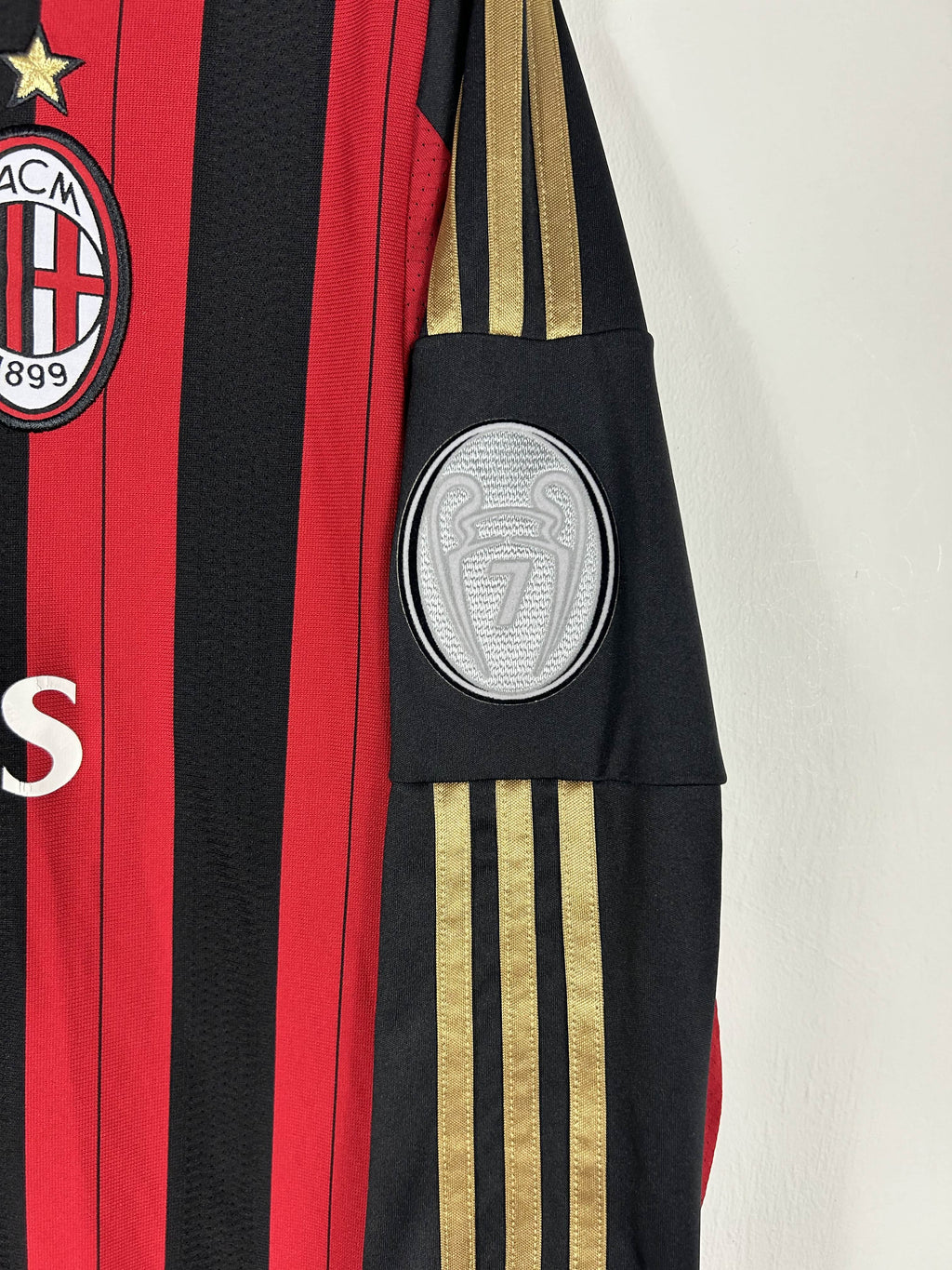 AC MILAN 2013/14 KAKA' #22 UCL LONG SLEEVE HOME SHIRT (M) ADIDAS