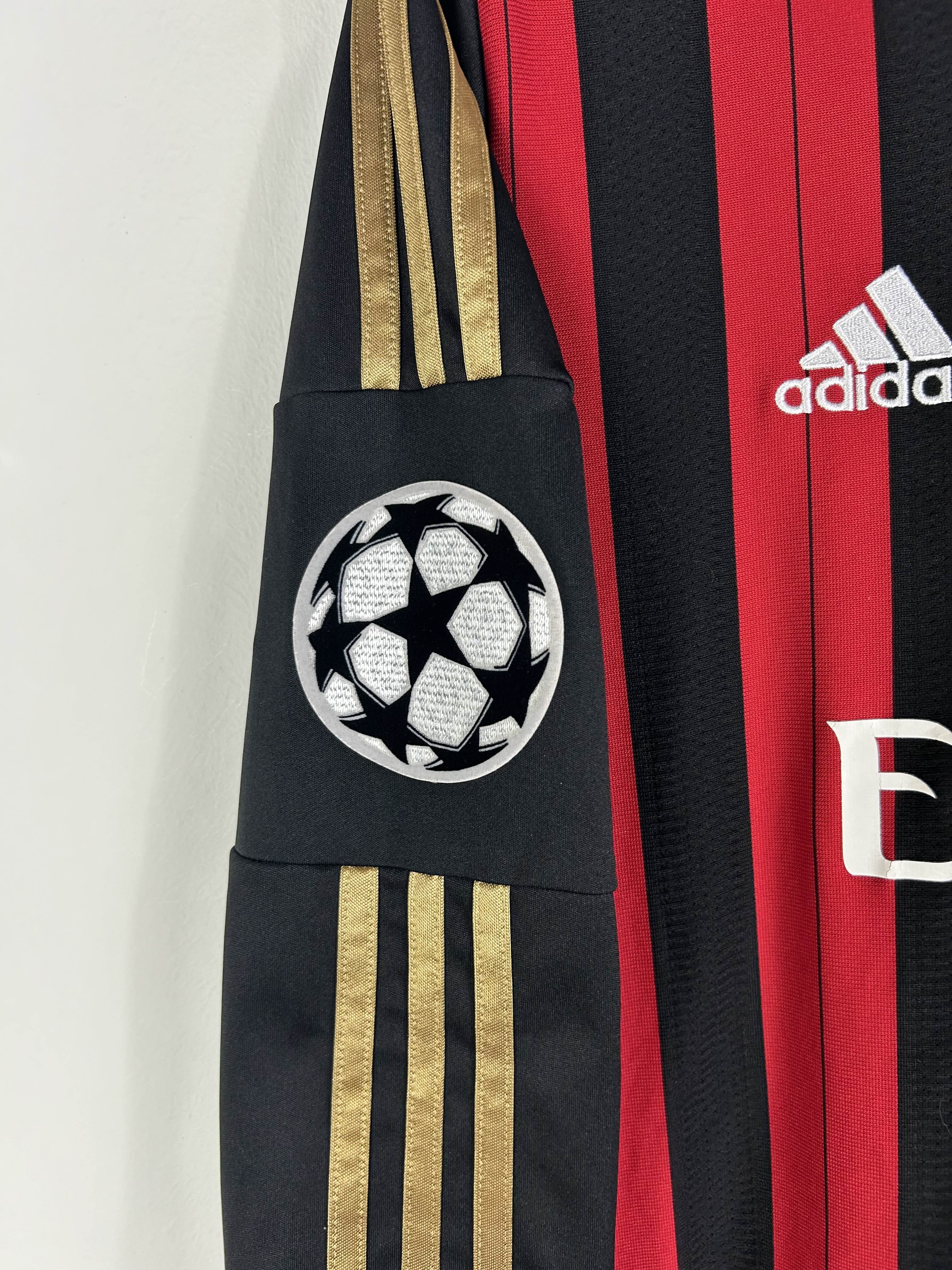 AC MILAN 2013/14 KAKA' #22 UCL LONG SLEEVE HOME SHIRT (M) ADIDAS