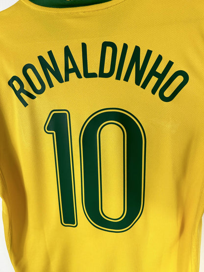 BRAZIL 2006 RONALDINHO #10 HOME SHIRT (M) NIKE