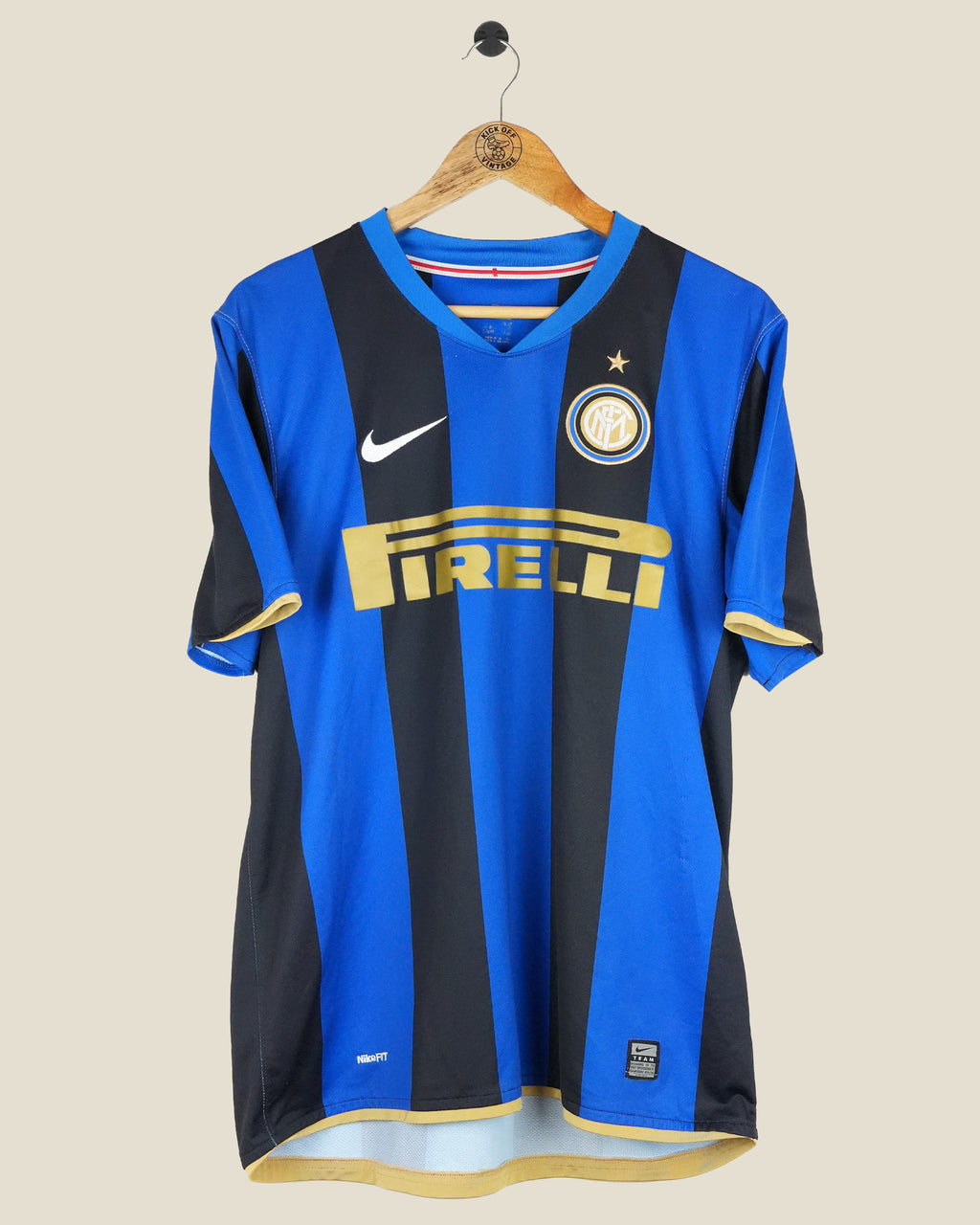 INTER MILAN 2008/09 ADRIANO HOME SHIRT (L) NIKE