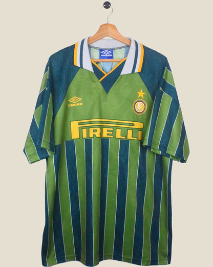INTER MILAN 1995/96 CARLOS #6 AWAY (XL) UMBRO