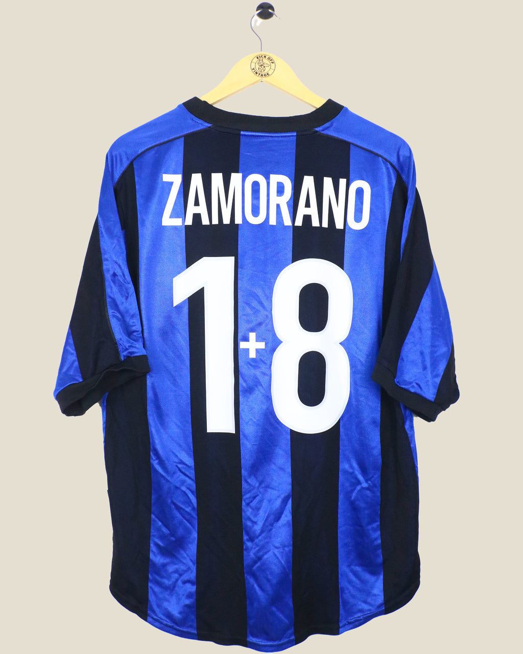 INTER MILAN 1999/00 ZAMORANO HOME SHIRT (L) NIKE