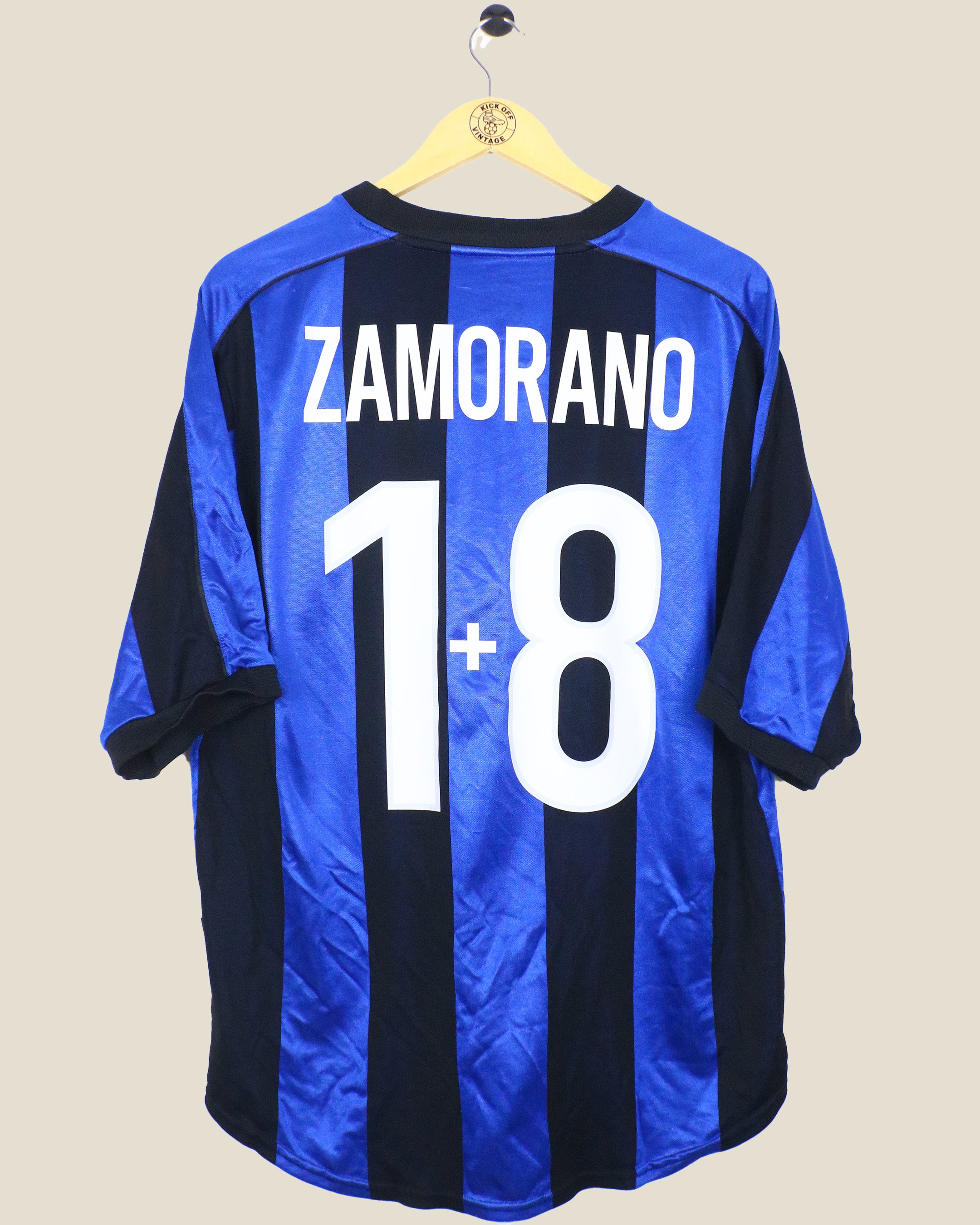 INTER MILAN 1999/00 ZAMORANO HOME SHIRT (L) NIKE
