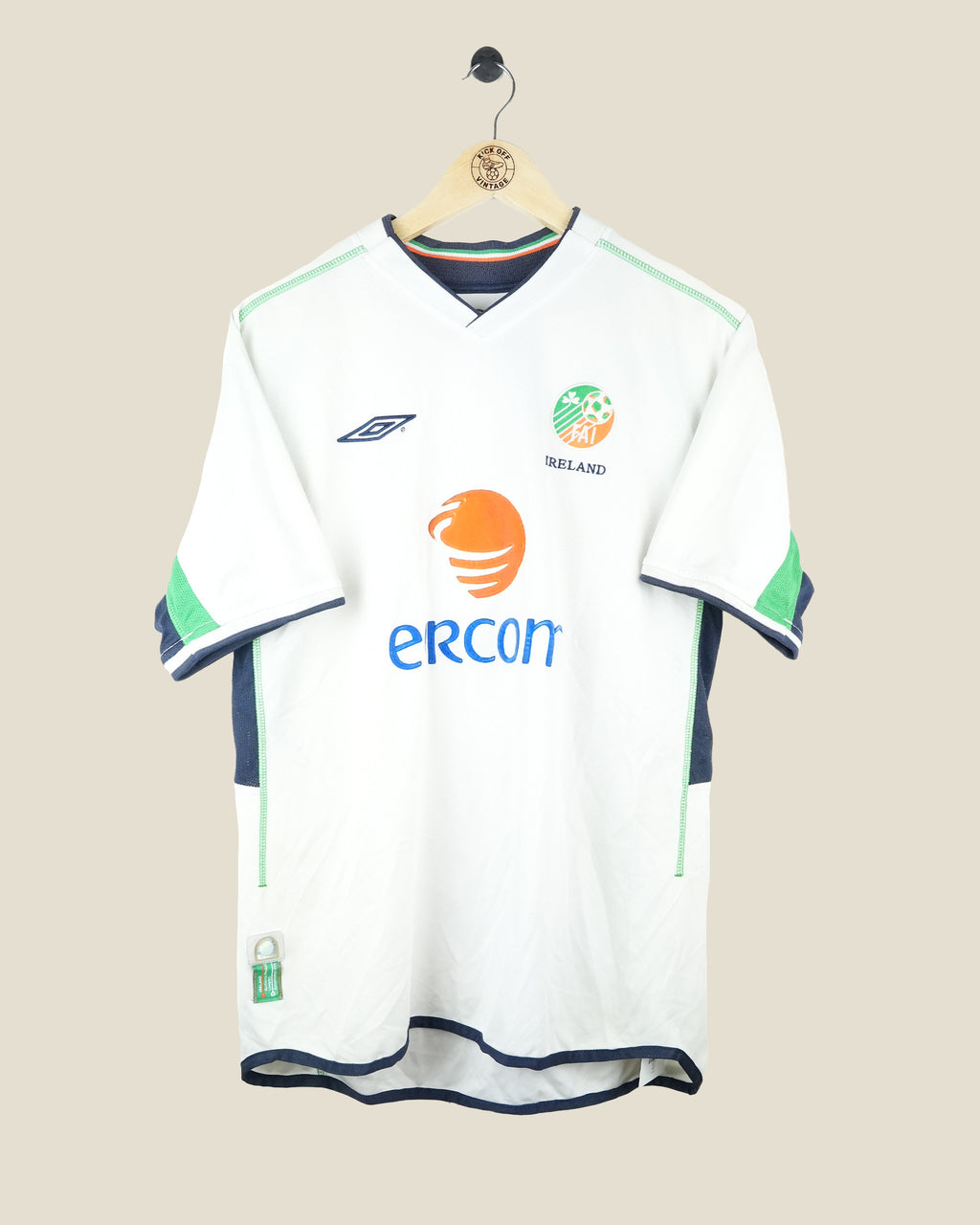 IRELAND 2002 KEANE AWAY SHIRT (L) UMBRO
