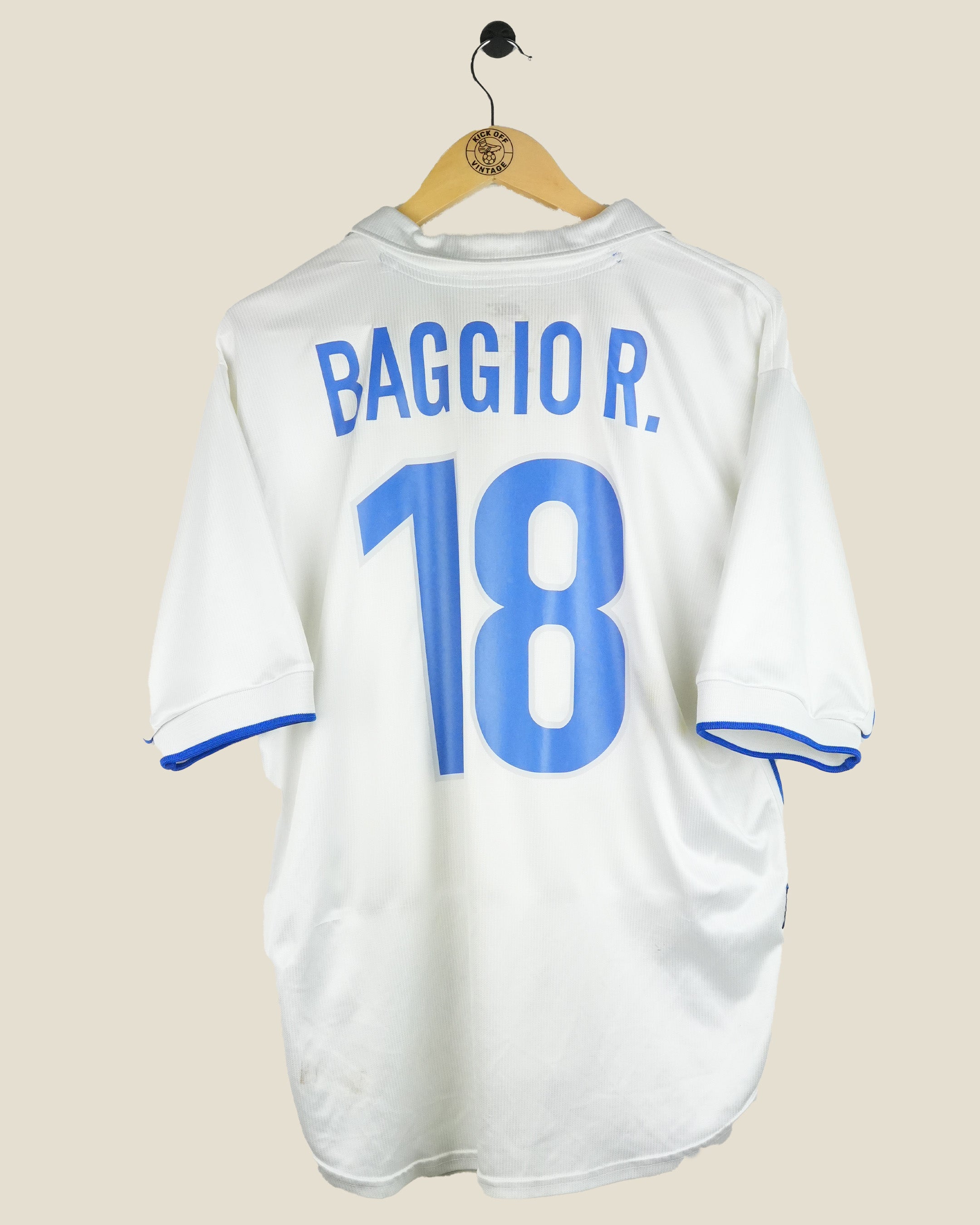ITALY 1998 BAGGIO AWAY SHIRT (L) NIKE