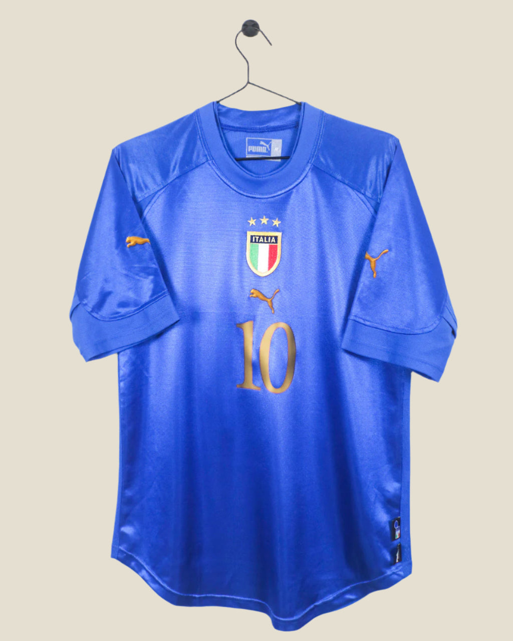 ITALY 2004 BAGGIO #10 HOME SHIRT (M) PUMA