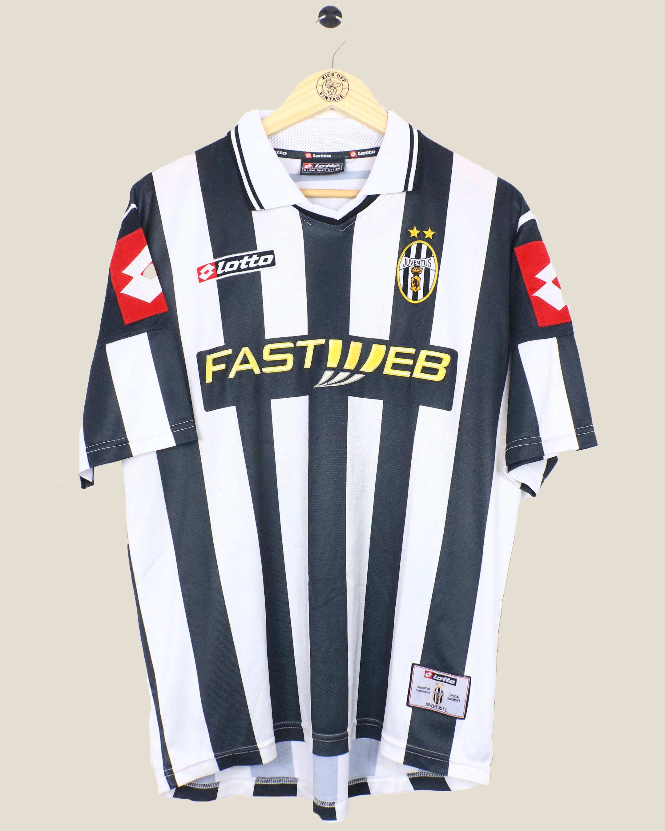 JUVENTUS 2001/02 DAVIDS HOME SHIRT (M) LOTTO