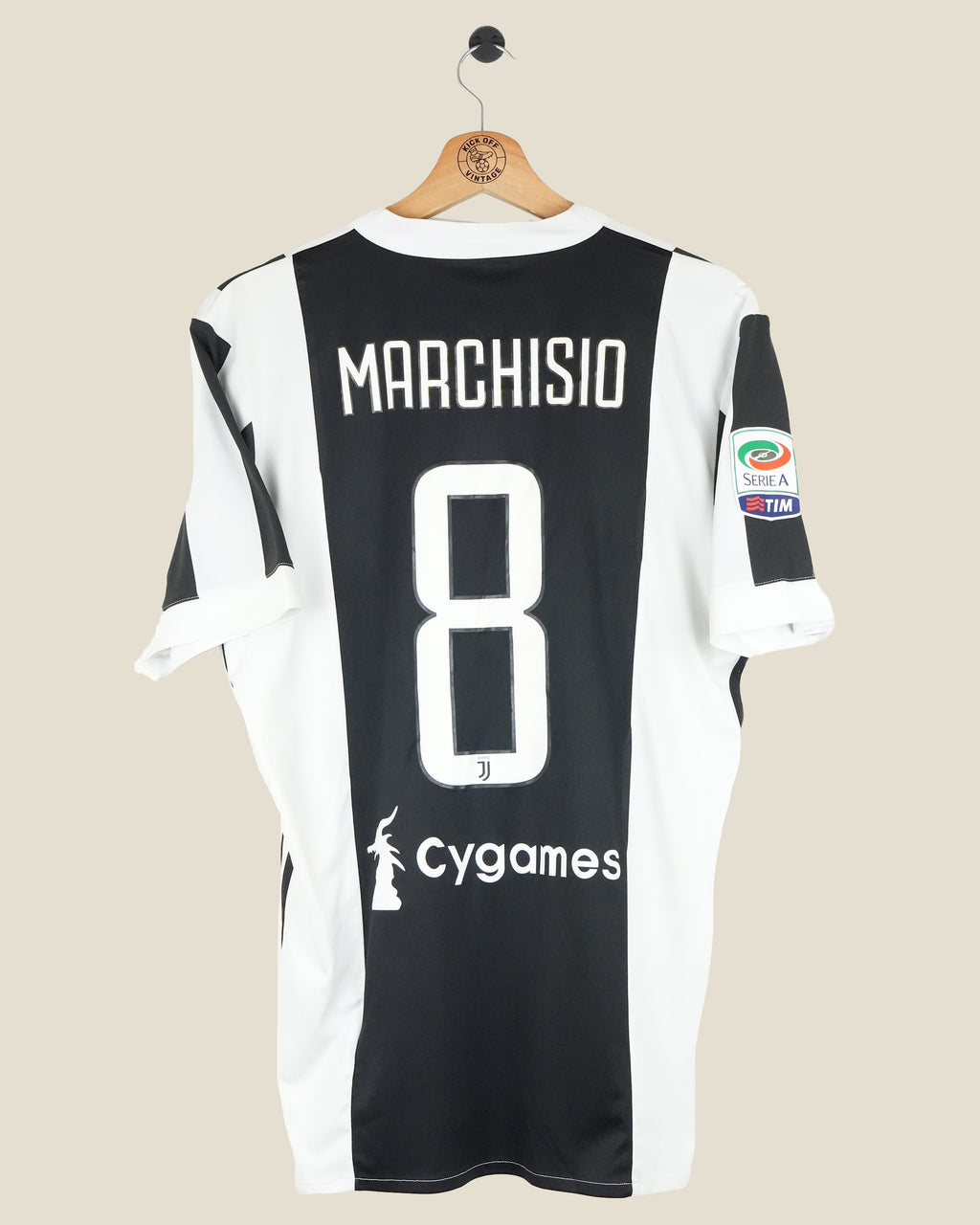 JUVENTUS 2017/18 MARCHISIO HOME SHIRT (M) ADIDAS