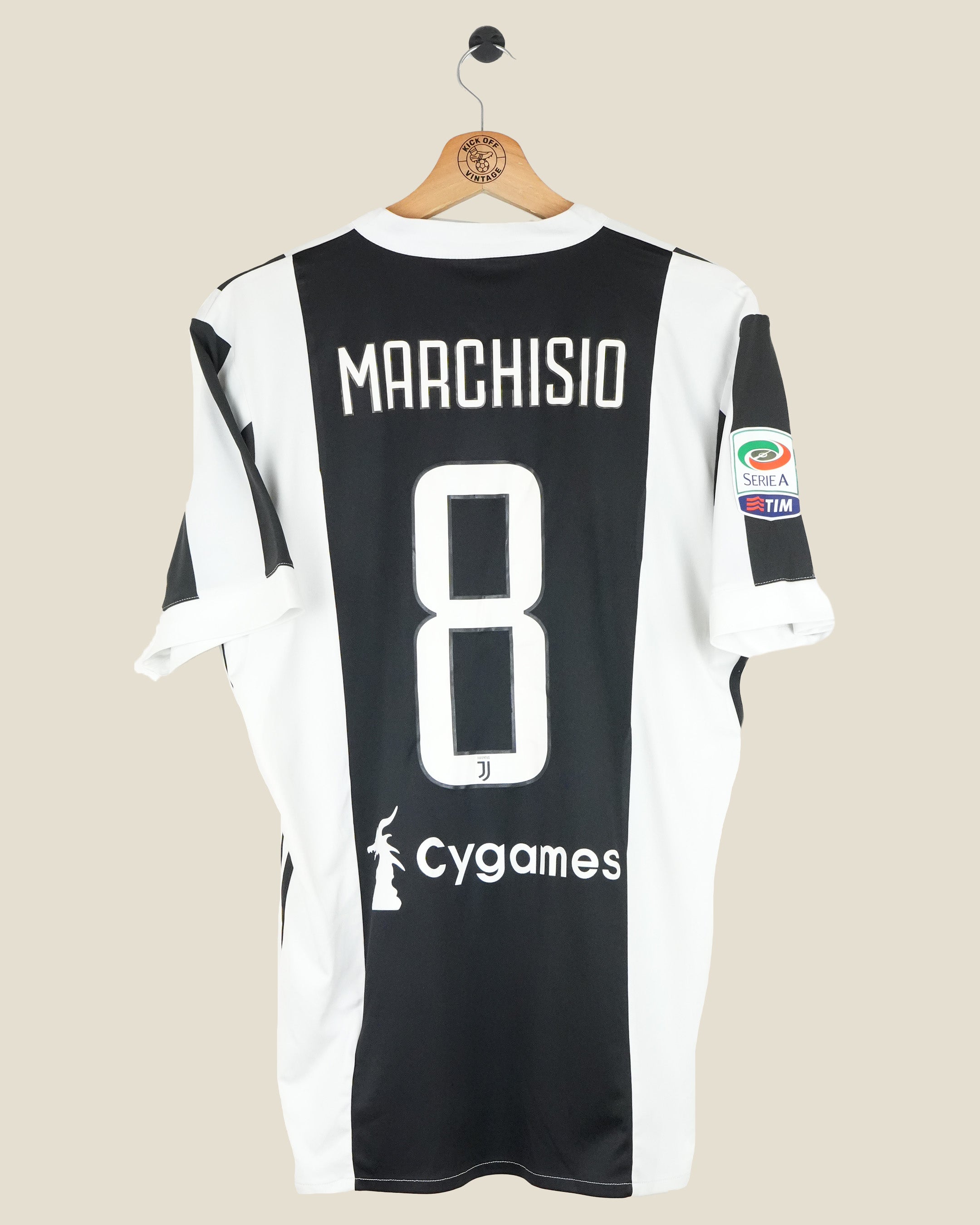 JUVENTUS 2017/18 MARCHISIO HOME SHIRT (M) ADIDAS