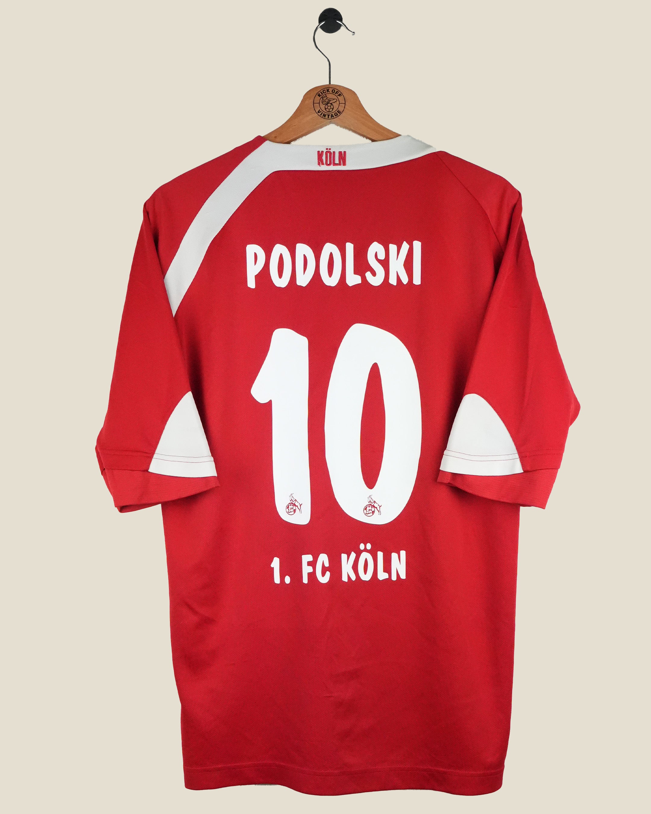 FC KÖLN 2009/10 PODOLSKI HOME SHIRT (L) REEBOK