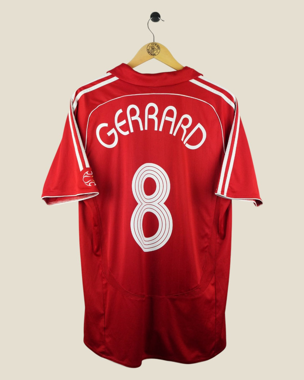 LIVERPOOL 2006/08 GERRARD HOME SHIRT (L) ADIDAS