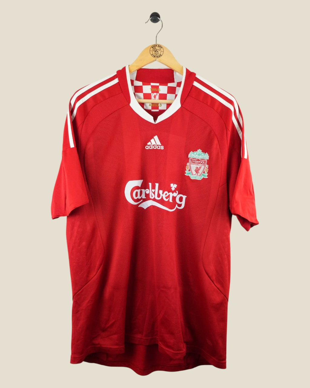 LIVERPOOL 2008/10 GERRARD HOME SHIRT (L) ADIDAS