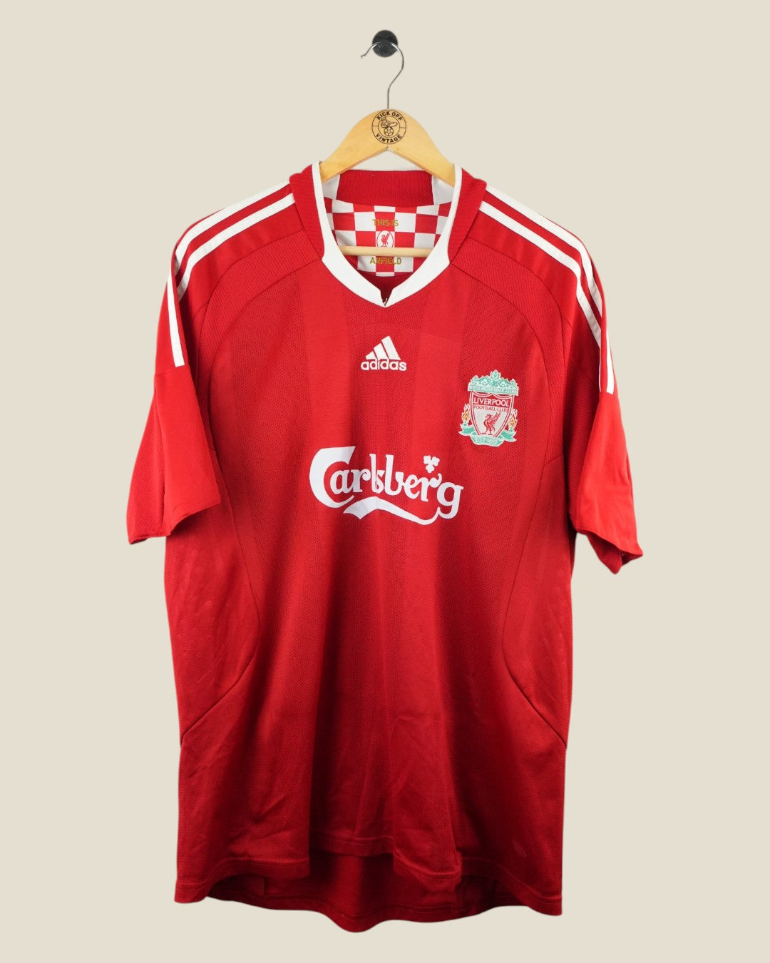 LIVERPOOL 2008/10 GERRARD HOME SHIRT (L) ADIDAS