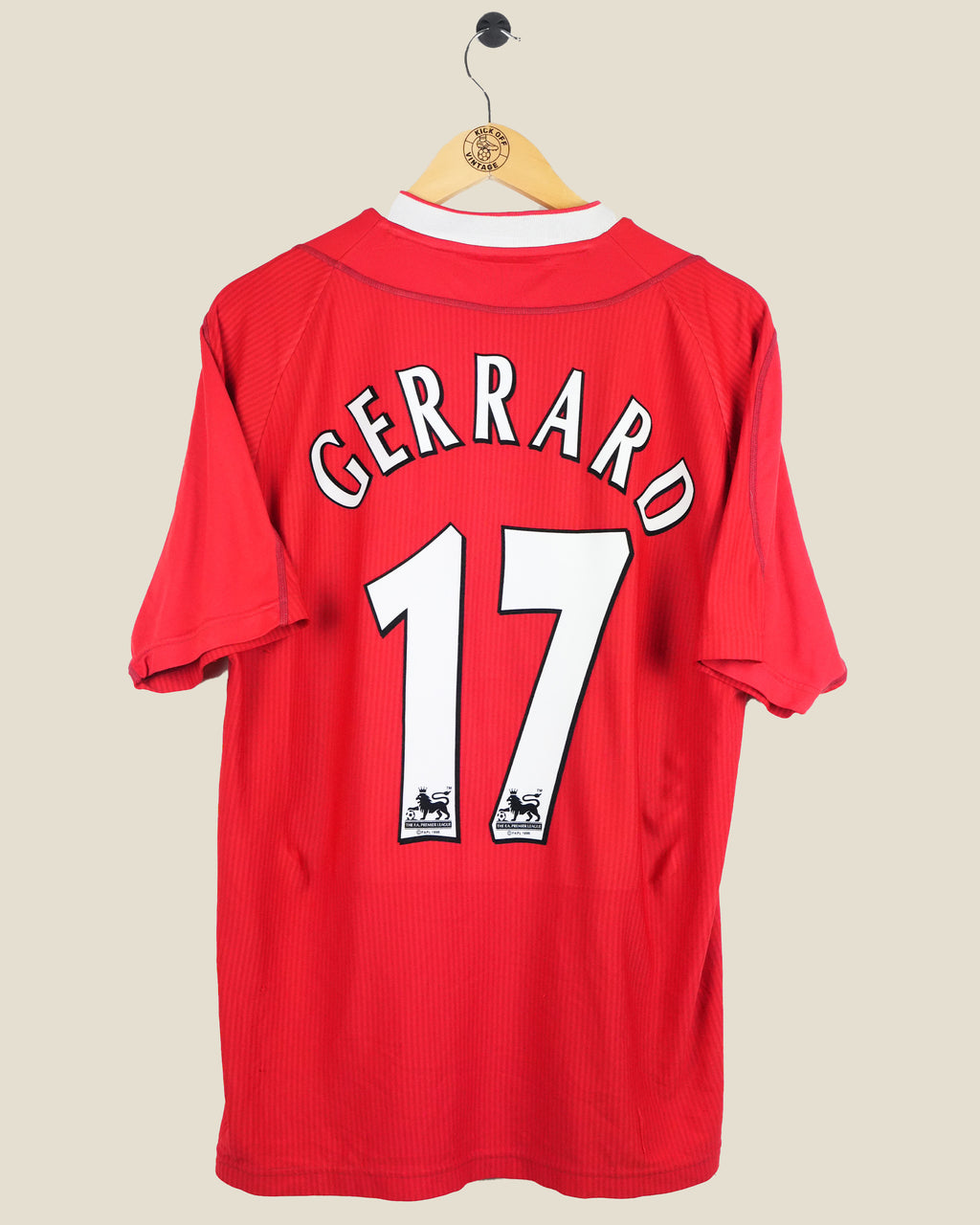 LIVERPOOL 2000/02 GERRARD HOME SHIRT (L) REEBOK