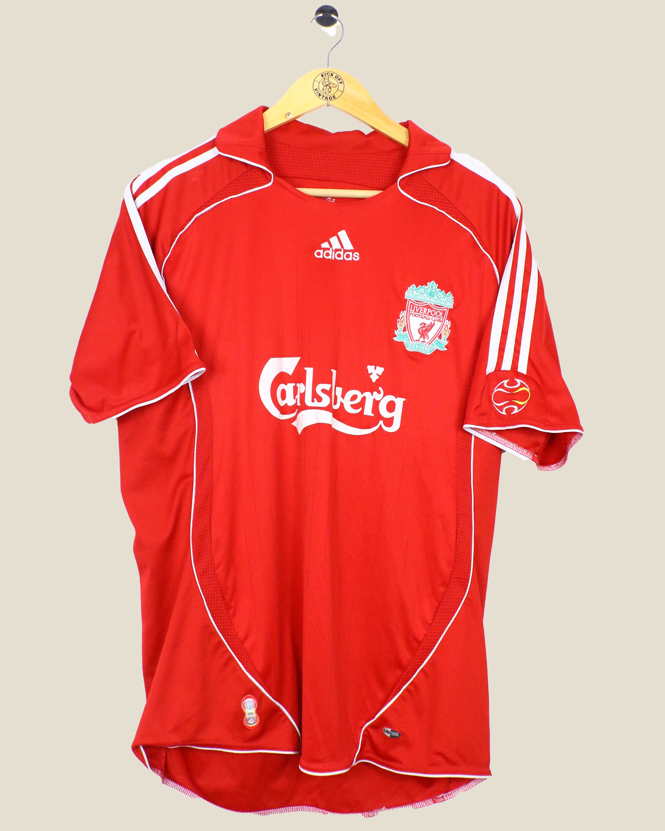 LIVERPOOL 2006/07 GERRARD HOME SHIRT (L) ADIDAS