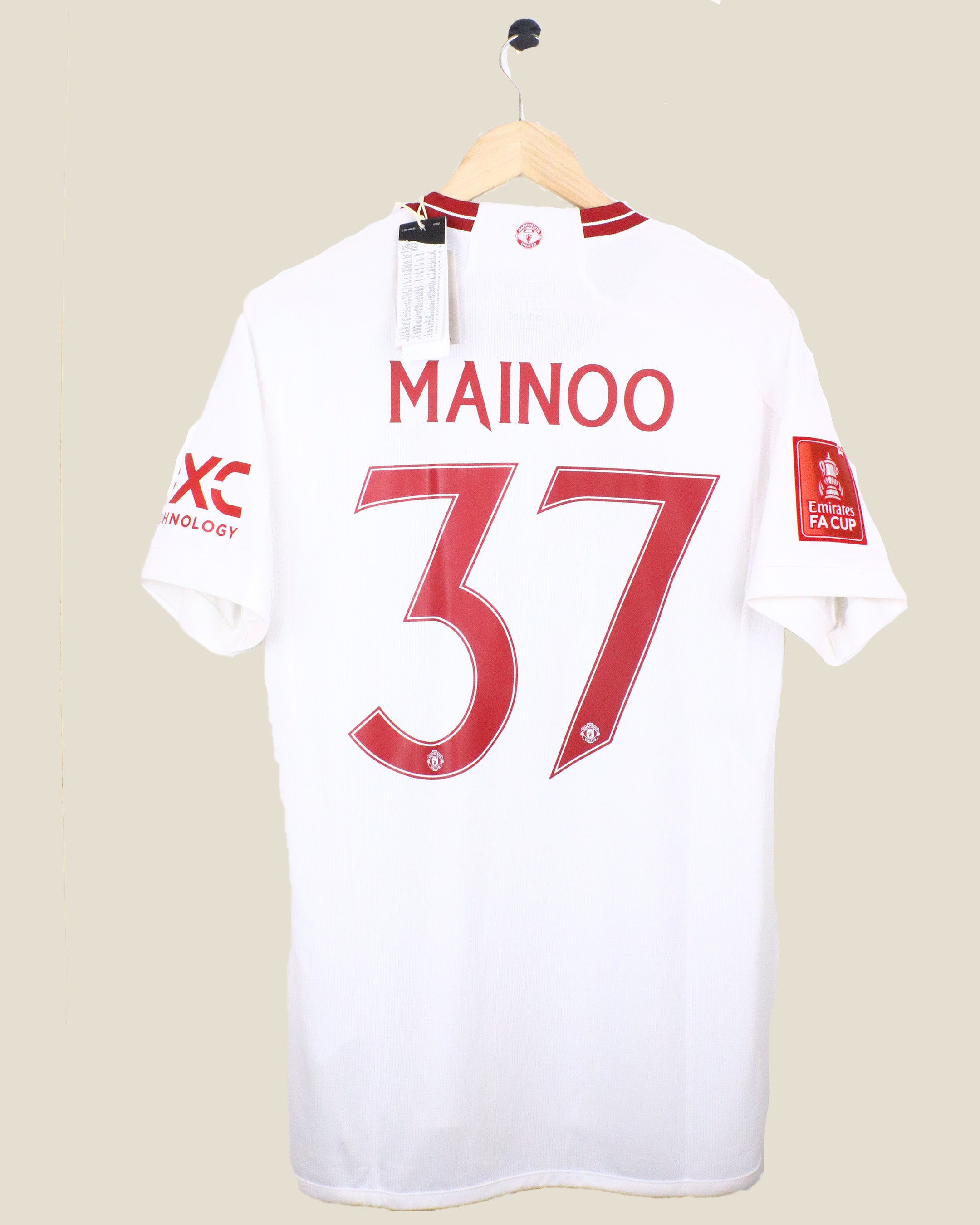 MANCHESTER UNITED 2023/24 MAINOO #37 FA CUP THIRD BNWT (M) ADIDAS