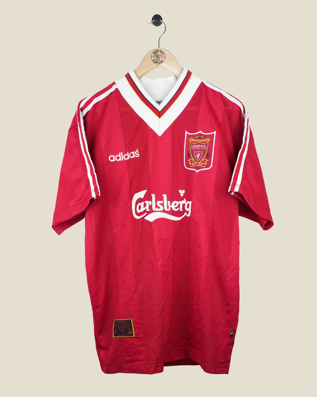 LIVERPOOL 1995/96 HOME SHIRT (XL) ADIDAS
