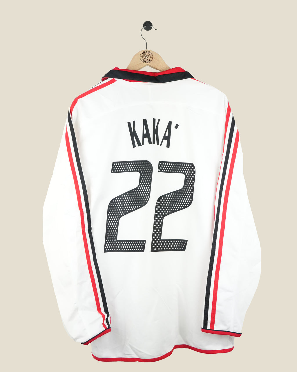 AC MILAN 2003/04 KAKA AWAY PLAYER ISSUE L/S WITH ORIGINAL TAGS SHIRT (XL) ADIDAS